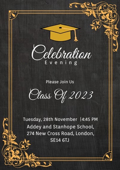 Class of 2023 celebration flier